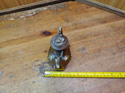 Authentic Meiji Bronze Dragon Soy Sauce Dispenser Antique Japan