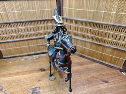 Authentic Meiji Samurai Horse Bronze Statue Kato Kiyomasa JP Antique