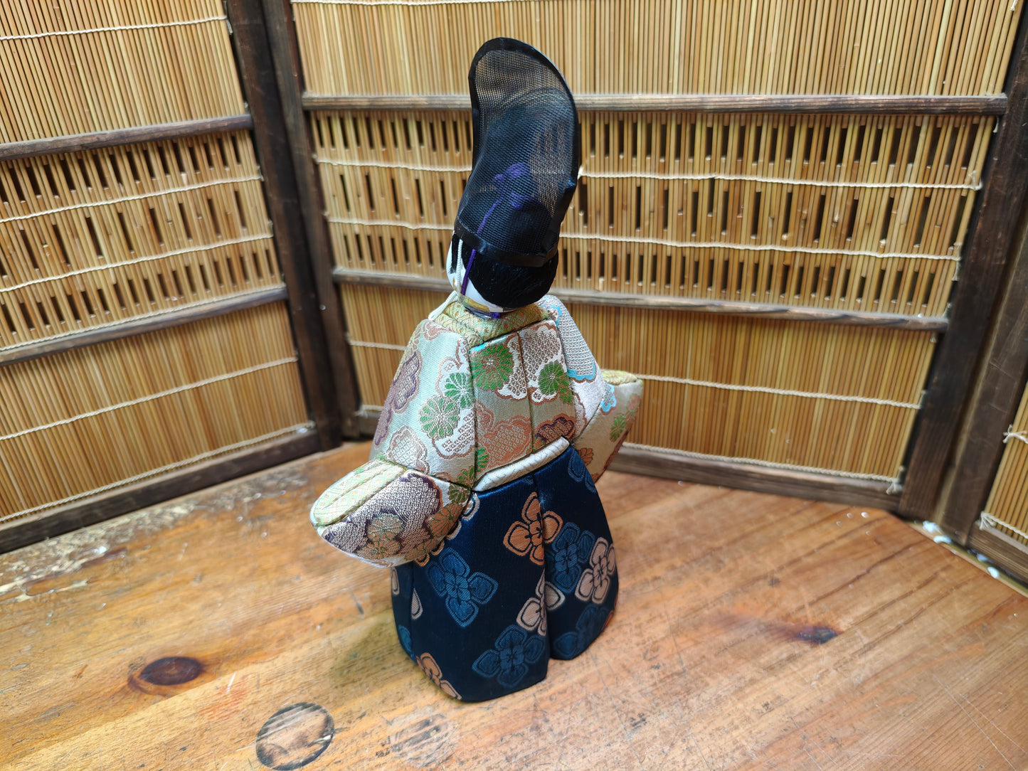 Authentic Vintage  Japanese Kimekomi Silk Doll Imperial Court Figure
