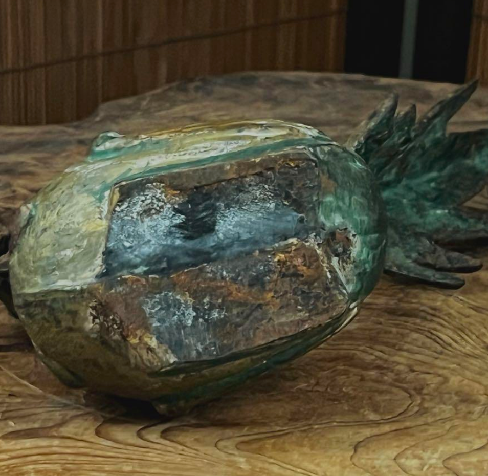 Antique Japanese Phoenix Incense Burner Steel Kōro 1920s  Hō-ō