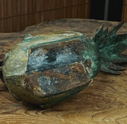 Antique Japanese Phoenix Incense Burner Steel Kōro 1920s  Hō-ō
