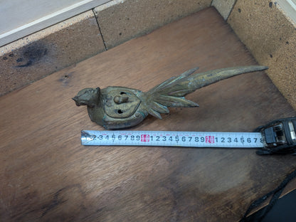 Antique Japanese Phoenix Incense Burner Steel Kōro 1920s  Hō-ō