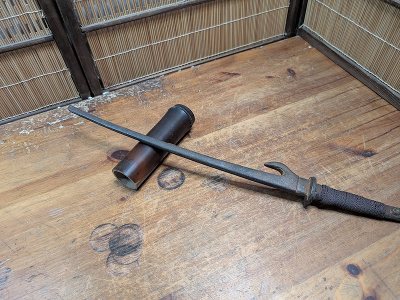 1800s Authentic Edo Japanese Iron Jutte Samurai / Ninja Tool Japan Auction Find