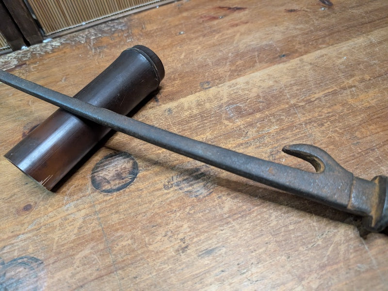 1800s Authentic Edo Japanese Iron Jutte Samurai / Ninja Tool Japan Auction Find