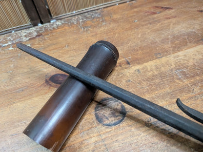 Antique Japanese Edo Jutte Iron Police Truncheon 1800s Samurai Artifact