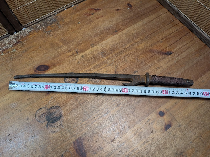1800s Authentic Edo Japanese Iron Jutte Samurai / Ninja Tool Japan Auction Find