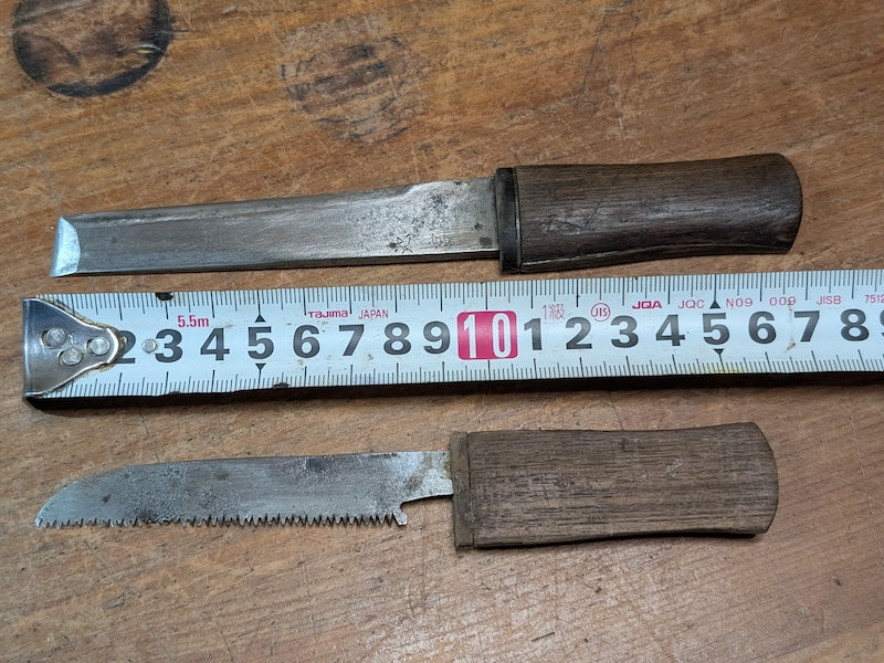 Japanese Carving Tool Hidden Saw Edo Meiji Antique Woodcraft Made in Japan