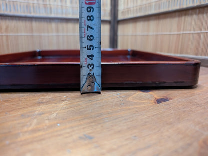 Antique Japanese Sakura Wood Tray Signed Edo Meiji Cherry Wood Art