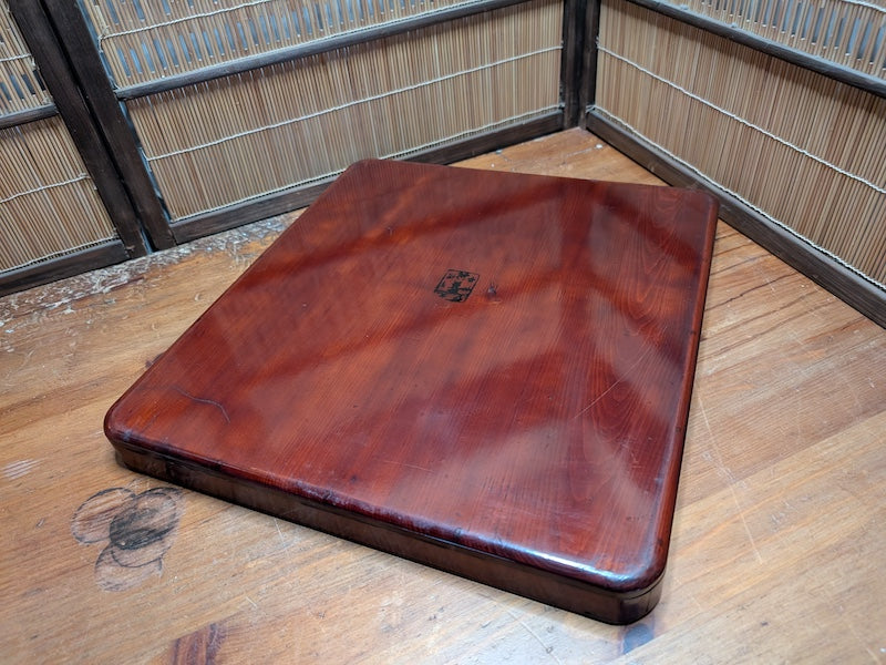 Antique Japanese Sakura Wood Tray Signed Edo Meiji Cherry Wood Art