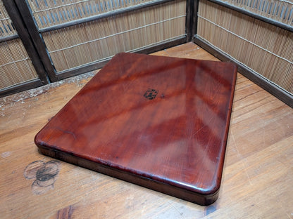 Antique Japanese Sakura Wood Tray Signed Edo Meiji Cherry Wood Art