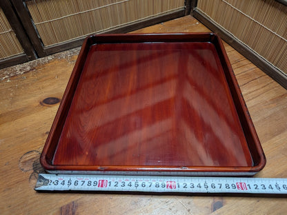 Antique Japanese Sakura Wood Tray Signed Edo Meiji Cherry Wood Art
