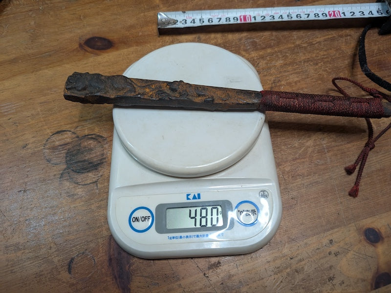 1900s Antique Japanese Tessen Iron Fan Samurai Era Metal War Fan Artifact