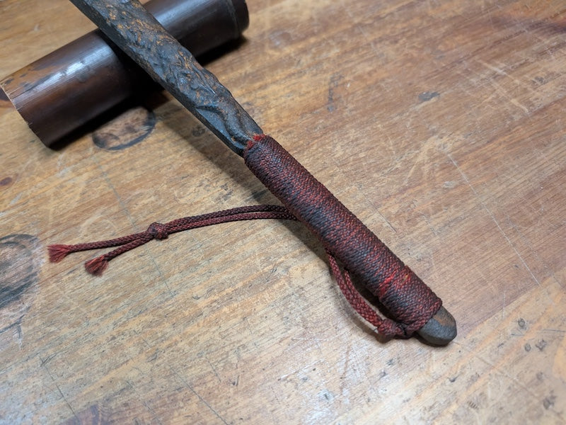 1900s Antique Japanese Tessen Iron Fan Samurai Era Metal War Fan Artifact