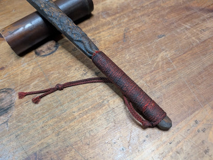 1900s Antique Japanese Tessen Iron Fan Samurai Era Metal War Fan Artifact