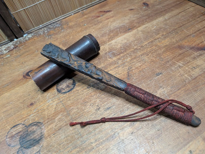 1900s Antique Japanese Tessen Iron Fan Samurai Era Metal War Fan Artifact