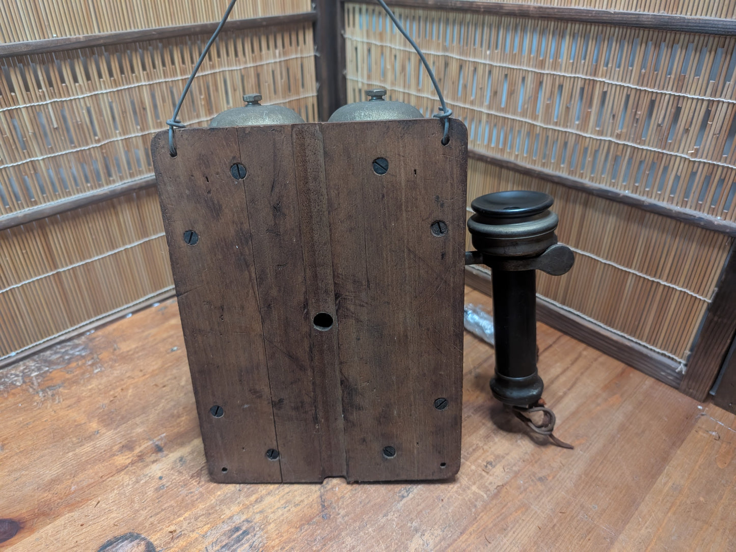 1900s Japanese OKI Tokyo Wall Telephone Common Battery Antique