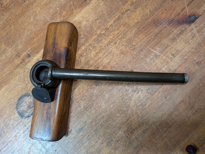 1900s Antique Japanese Yatate Bronze & Silver Portable Ink Tool