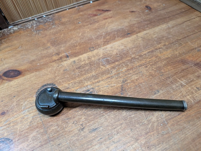 1900s Antique Japanese Yatate Bronze & Silver Portable Ink Tool