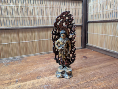 1920s Japanese Fudo Myoo Bronze Statue Naritasan Buddhist Temple Art