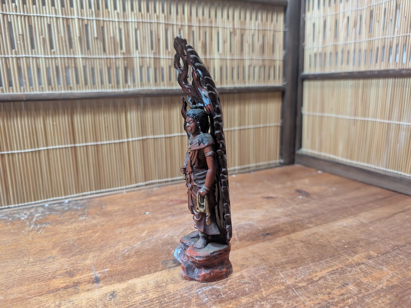 Rare 1920s Japanese Fudo Myoo Bronze Statue Naritasan Temple Artifact