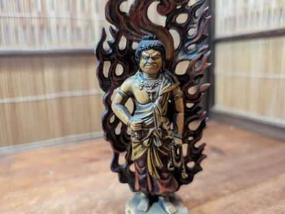 1920s Japanese Fudo Myoo Bronze Statue Naritasan Buddhist Temple Art