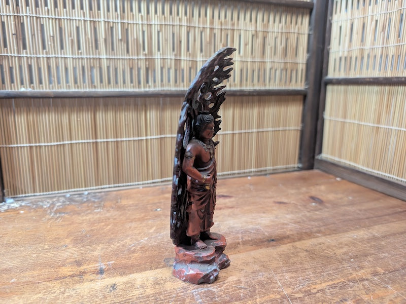 Rare 1920s Japanese Fudo Myoo Bronze Statue Naritasan Temple Artifact