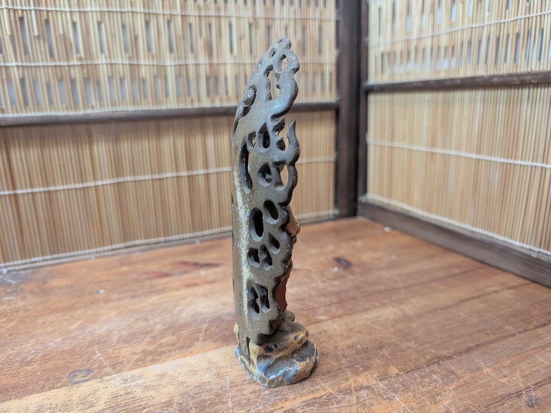 1920s Japanese Fudo Myoo Bronze Statue Naritasan Buddhist Temple Art