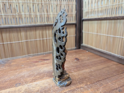1920s Japanese Fudo Myoo Bronze Statue Naritasan Buddhist Temple Art