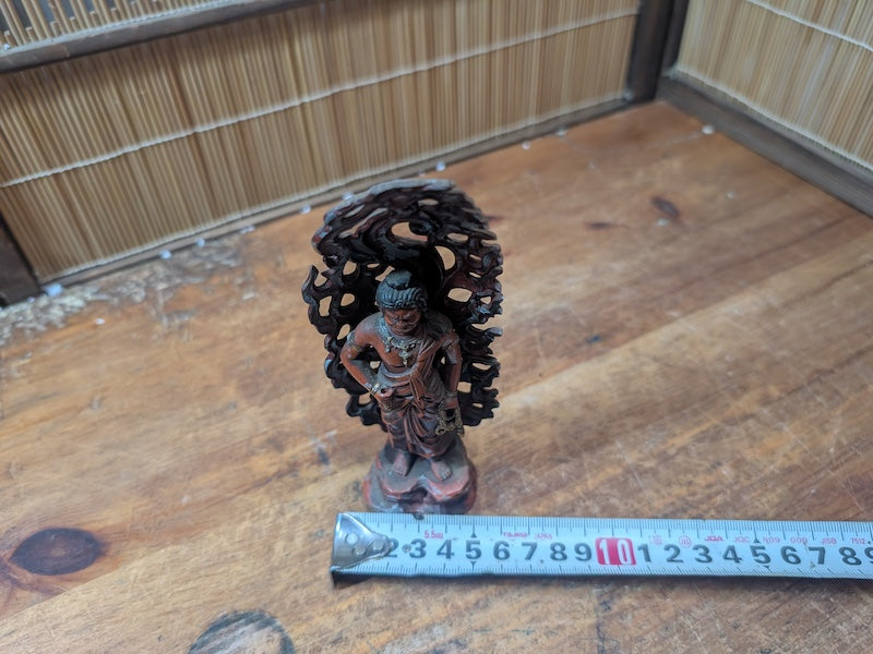 Rare 1920s Japanese Fudo Myoo Bronze Statue Naritasan Temple Artifact