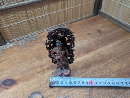 Rare 1920s Japanese Fudo Myoo Bronze Statue Naritasan Temple Artifact