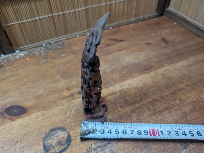 Rare 1920s Japanese Fudo Myoo Bronze Statue Naritasan Temple Artifact