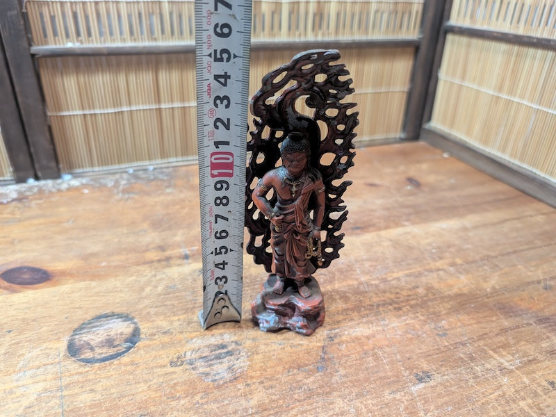 Rare 1920s Japanese Fudo Myoo Bronze Statue Naritasan Temple Artifact