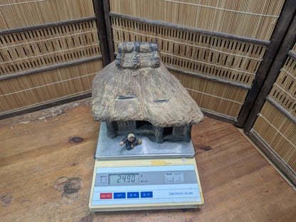 Antique Japanese Incense Burner Koro Folk House Clay Mingei Pottery