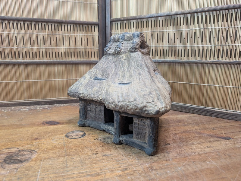 Antique Japanese Incense Burner Koro Folk House Clay Mingei Pottery