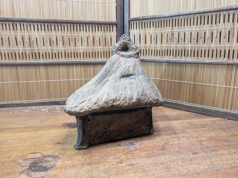 Antique Japanese Incense Burner Koro Folk House Clay Mingei Pottery