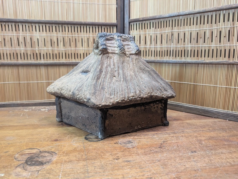 Antique Japanese Incense Burner Koro Folk House Clay Mingei Pottery