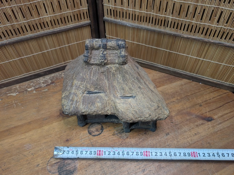 Antique Japanese Incense Burner Koro Folk House Clay Mingei Pottery
