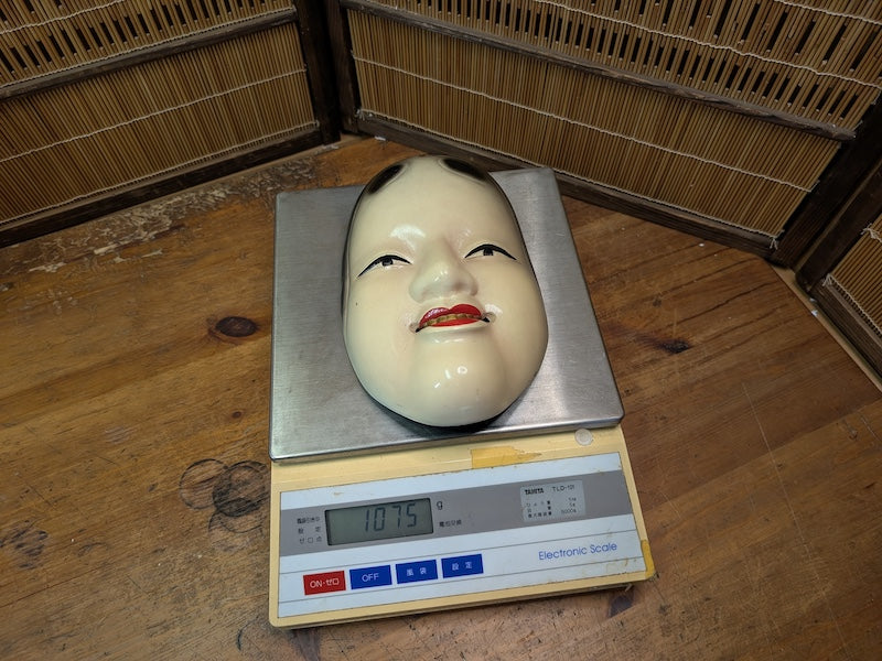 Rare Japanese Noh Mask Ko Omote 1940s Cast Iron Metal Showa Theater Mask