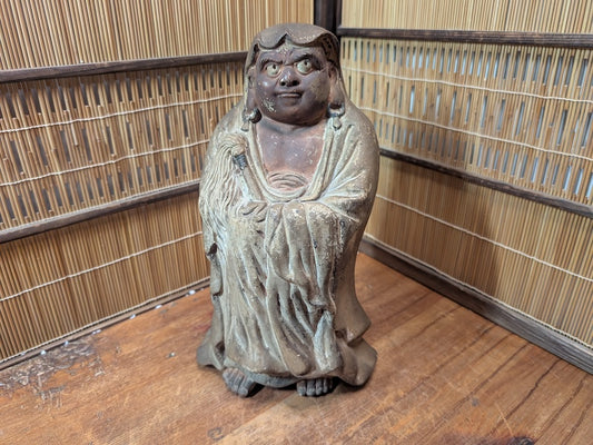1945 Japanese Daruma Pottery Signed Authentic folk Art Auction JP