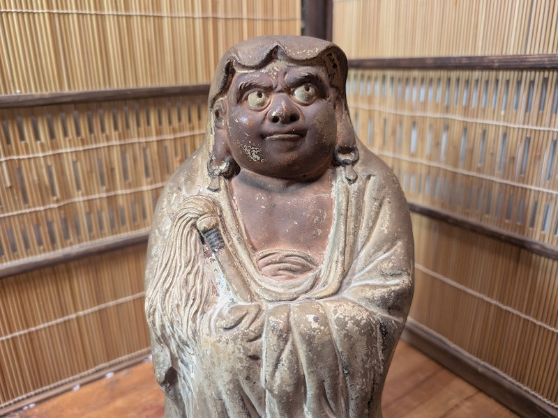 1945 Japanese Daruma Pottery Signed Authentic folk Art Auction JP