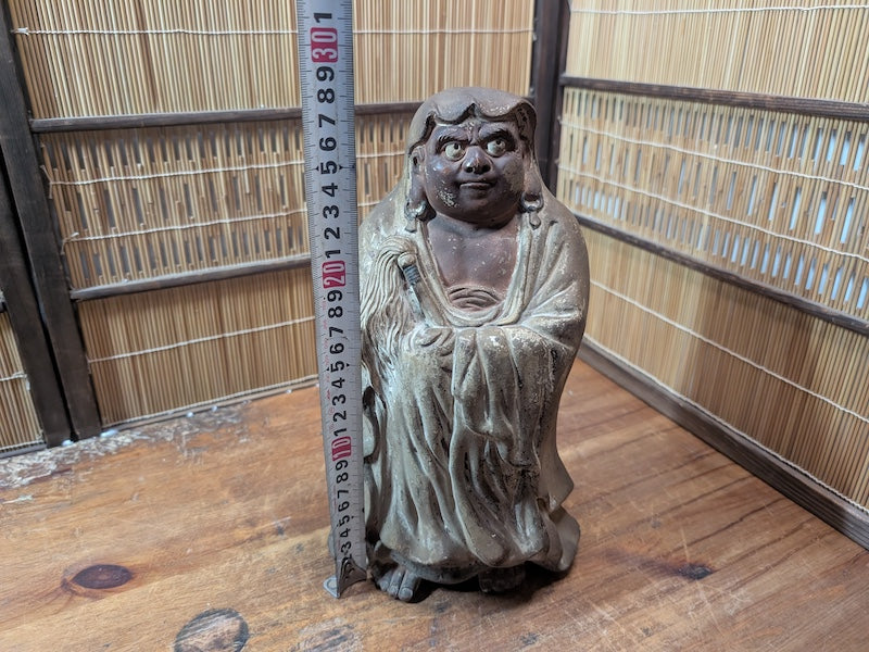 1945 Japanese Daruma Pottery Signed Authentic folk Art Auction JP