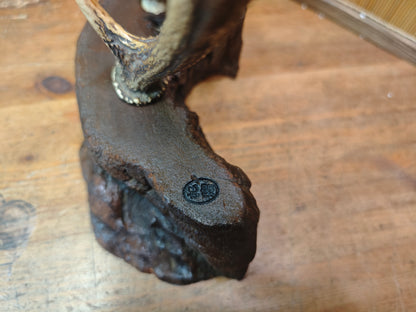 1950s Japanese Deer Antler Katana Stand Signed Samurai Sword Display Rare