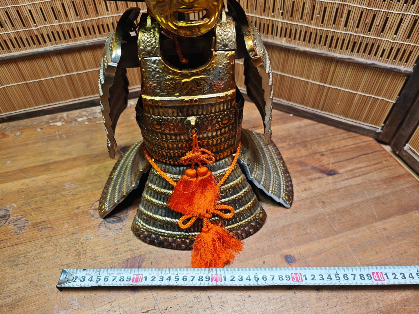 Rare Japanese Kabuto Yoroi Armor Cast Iron Samurai Display Statue Decor