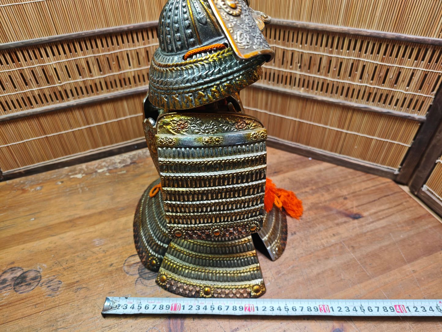 Rare Japanese Kabuto Yoroi Armor Cast Iron Samurai Display Statue Decor