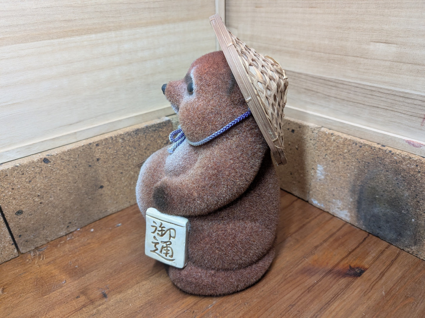 Rare Shigaraki Tanuki Statue Large Japanese Ceramic Folk Art Figure