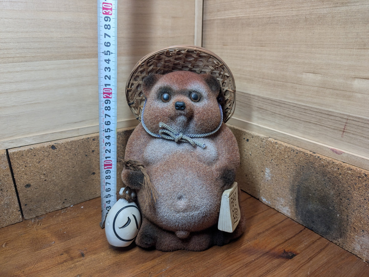 Rare Shigaraki Tanuki Statue Large Japanese Ceramic Folk Art Figure