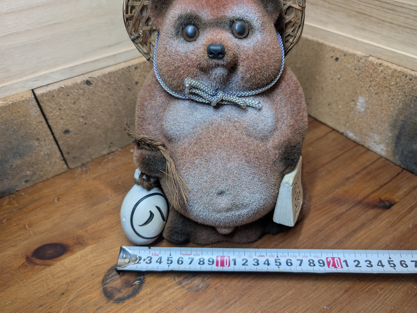 Rare Shigaraki Tanuki Statue Large Japanese Ceramic Folk Art Figure