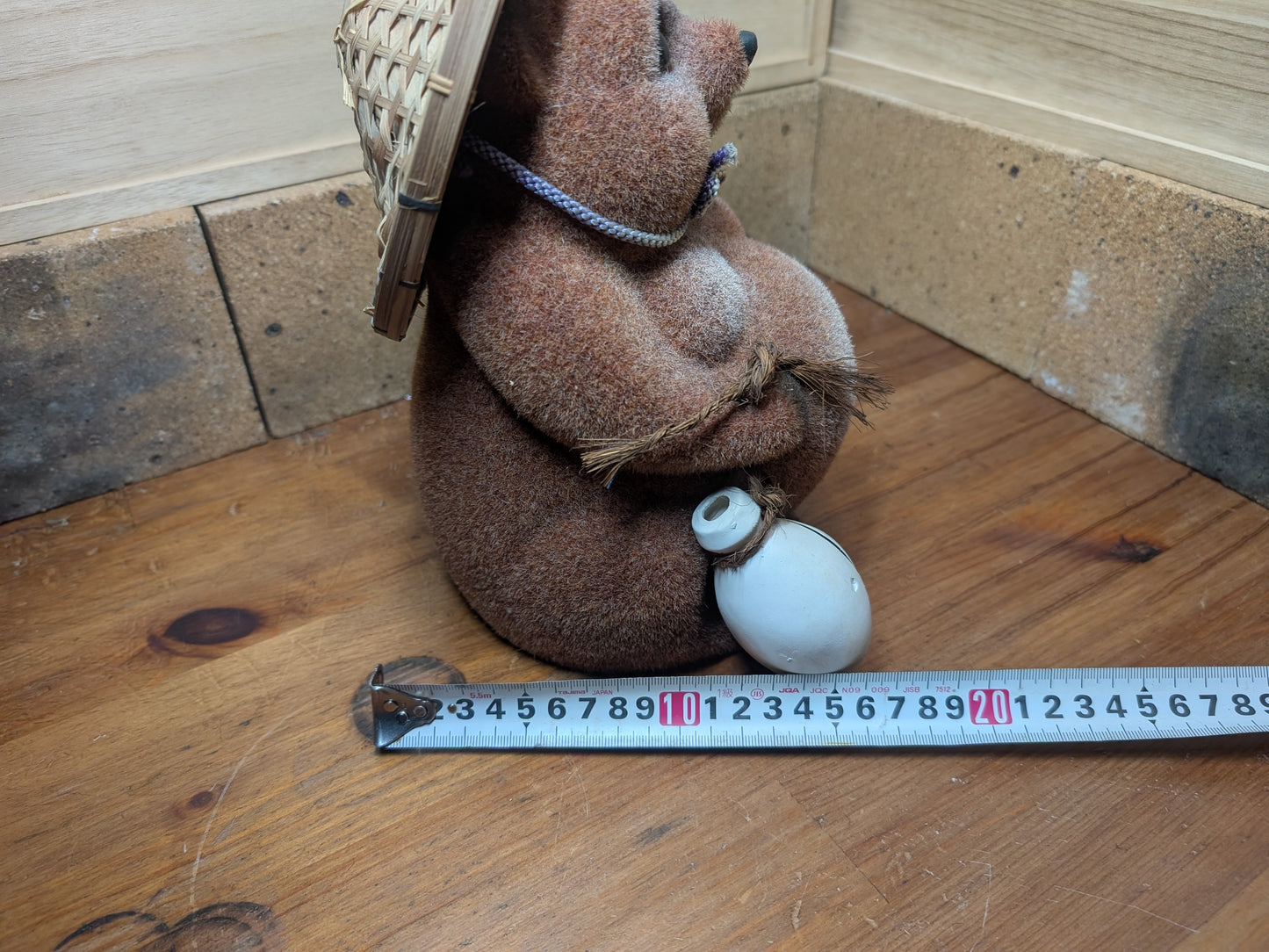 Rare Shigaraki Tanuki Statue Large Japanese Ceramic Folk Art Figure