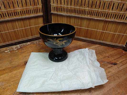 Extremely Rare Wajima Nuri Lacquer Bowl Gold Maki-e  Auction Japan