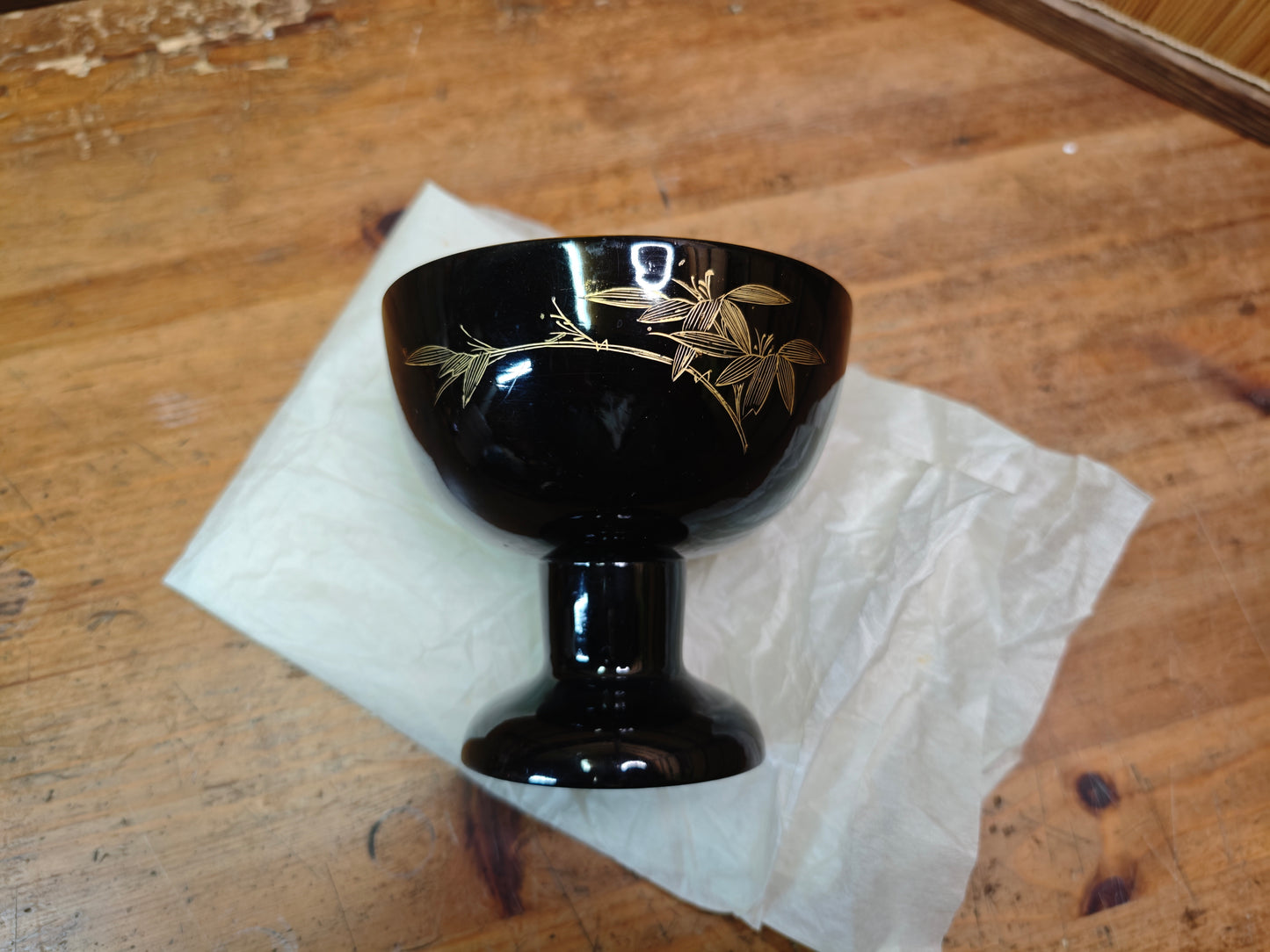 Extremely Rare Wajima Nuri Lacquer Bowl Gold Maki-e  Auction Japan